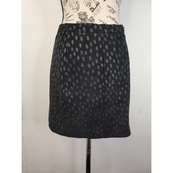 Giorgia Collection Suede Leather Mini Skirt Womens SZ 4 Black - Picture 2 of 9